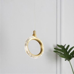 Pendelleuchte Acryl Ringleuchte mit Strahler