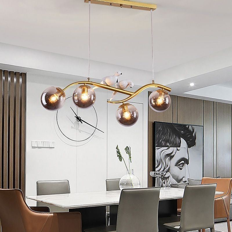 Moderne minimalistische Zweig Pendelleuchte 4 Lampe dekoratives Licht