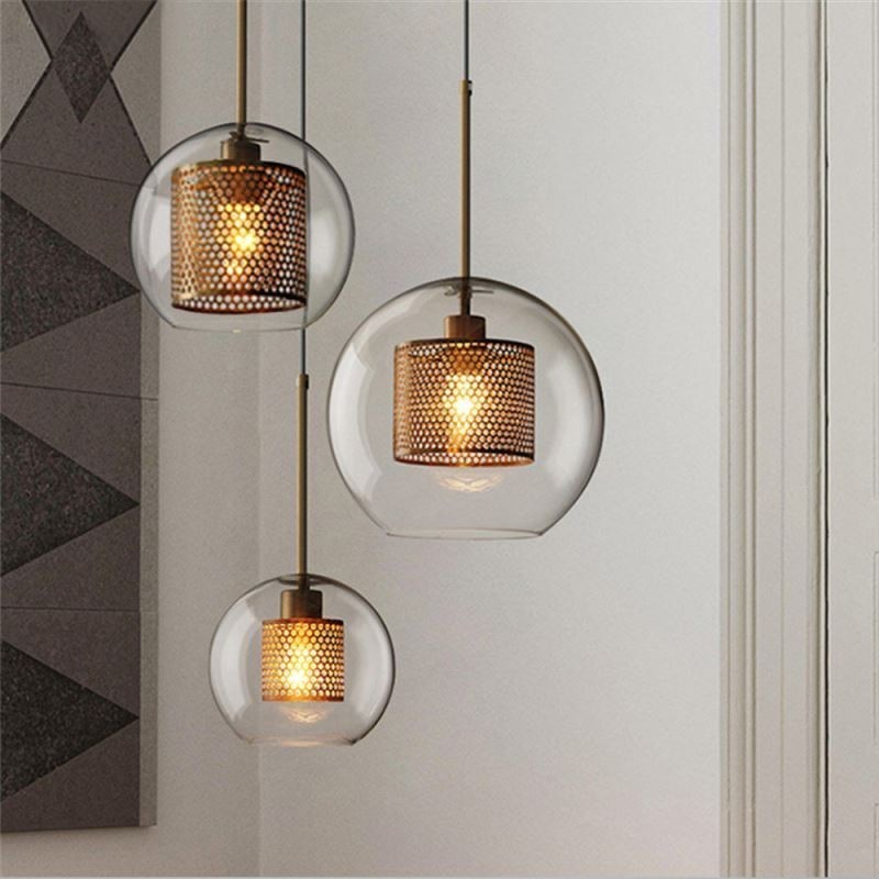 Minimalistische Glas Cluster Pendelleuchte 3 Licht Deckenleuchte Insel