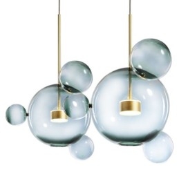 Pendelleuchte Glas Bubble Deckenleuchte Farbverlauf Grüne Lampe