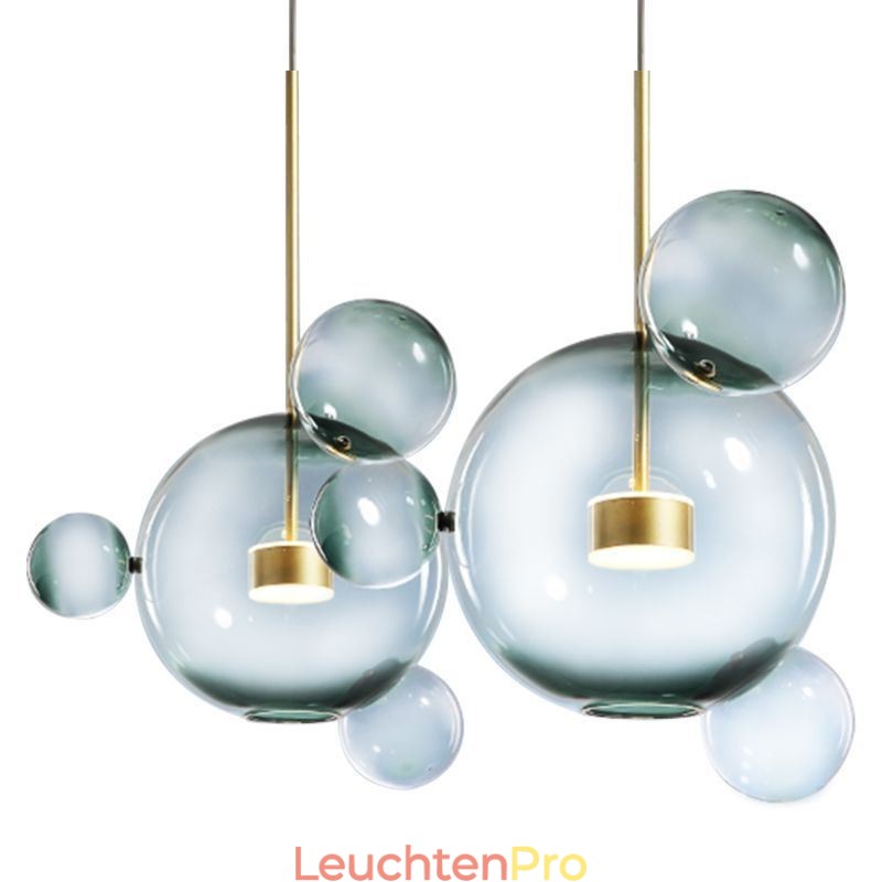 Pendelleuchte Glas Bubble Deckenleuchte Farbverlauf Grüne Lampe
