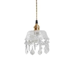 Elegante Glas-Pendelleuchte, Einzelkopf, Mini-Pendelleuchte