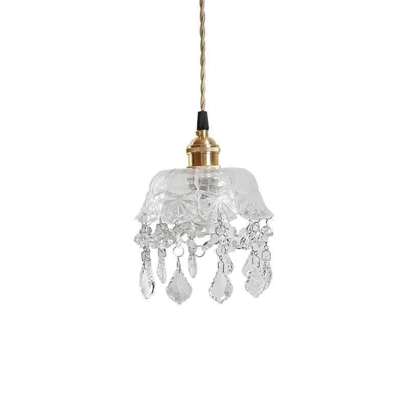 Elegante Glas-Pendelleuchte, Einzelkopf, Mini-Pendelleuchte