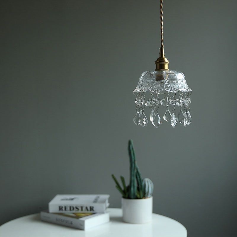 Elegante Glas-Pendelleuchte, Einzelkopf, Mini-Pendelleuchte