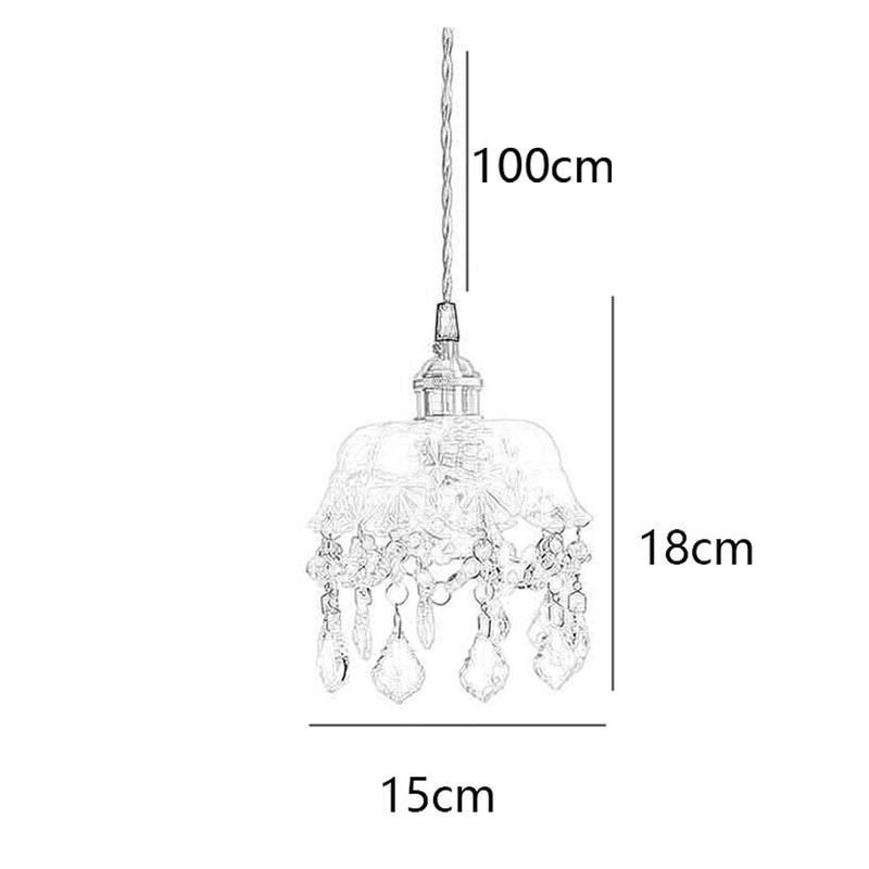Elegante Glas-Pendelleuchte, Einzelkopf, Mini-Pendelleuchte