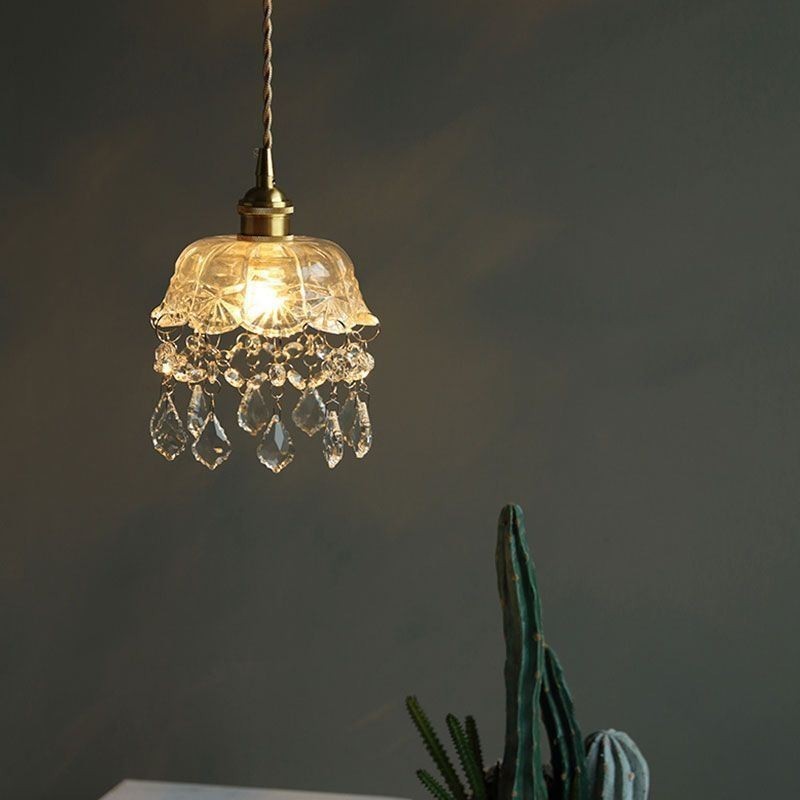Elegante Glas-Pendelleuchte, Einzelkopf, Mini-Pendelleuchte