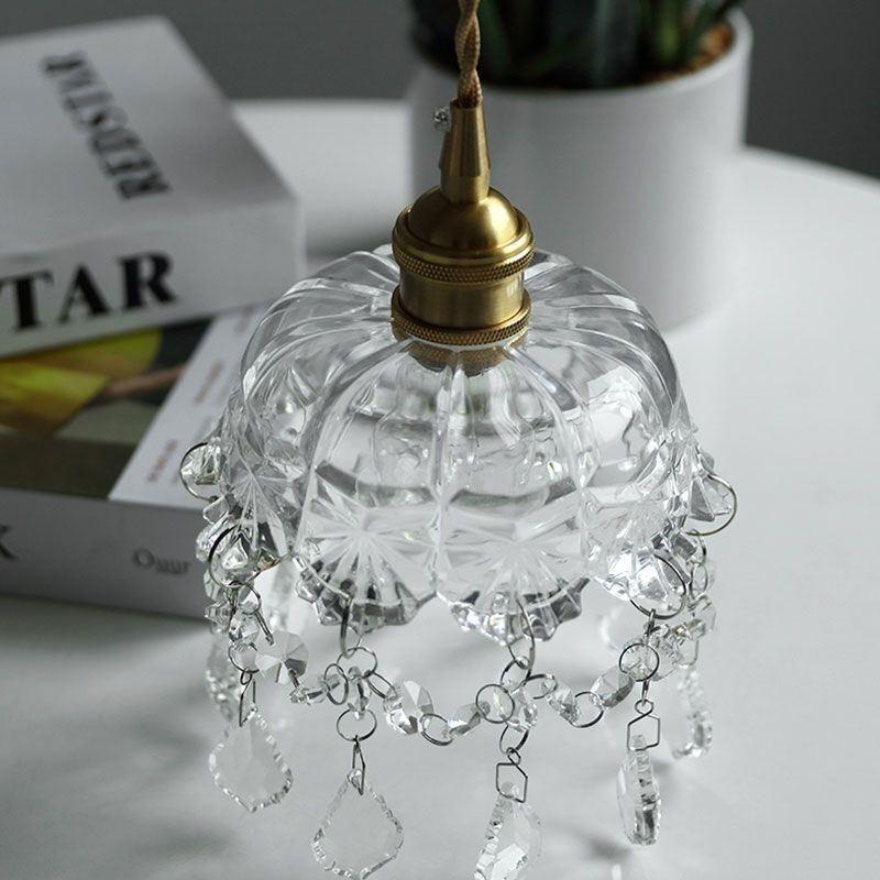 Elegante Glas-Pendelleuchte, Einzelkopf, Mini-Pendelleuchte