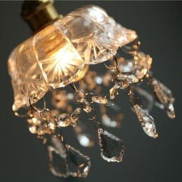 Elegante Glas-Pendelleuchte, Einzelkopf, Mini-Pendelleuchte