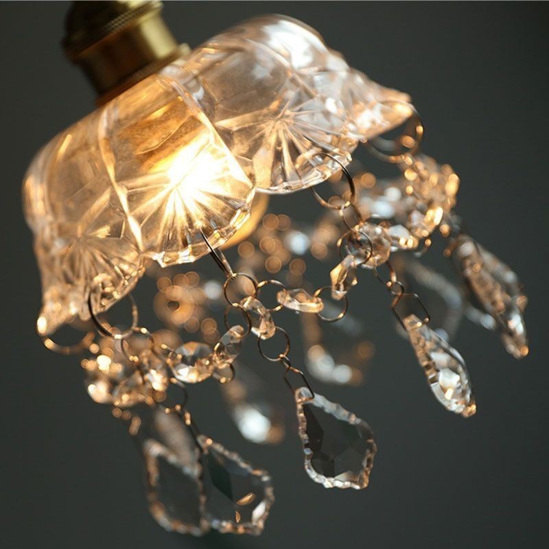 Elegante Glas-Pendelleuchte, Einzelkopf, Mini-Pendelleuchte