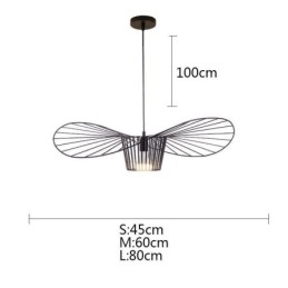 Eisen Pendelleuchte Strohhut Lampe 1 Licht