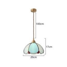 Minimalistische Blütenblatt-Glas-Pendelleuchte Einzelkopf-Glas-Pendelleuchte
