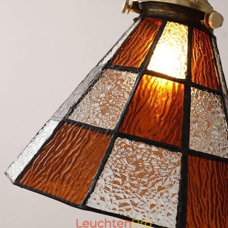 Retro-Gitterglas-Pendelleuchte im japanischen Stil