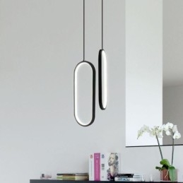 Ovale Pendelleuchte, dekorative Leuchte aus Acryl