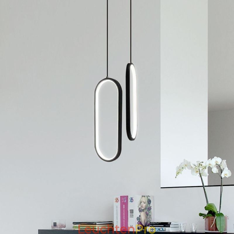 Ovale Pendelleuchte, dekorative Leuchte aus Acryl