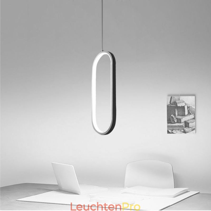 Ovale Pendelleuchte, dekorative Leuchte aus Acryl