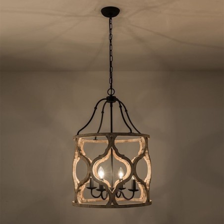 Laternen-Pendelleuchte im Vintage-Stil mit 4 Lichtern Laternen-Pendelleuchte im Vintage-Stil mit 4 Lichtern