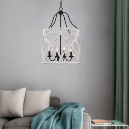 Laternen-Pendelleuchte im Vintage-Stil mit 4 Lichtern