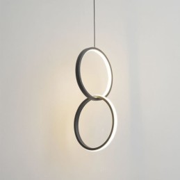 Minimalistische Doppelring-Pendelleuchte