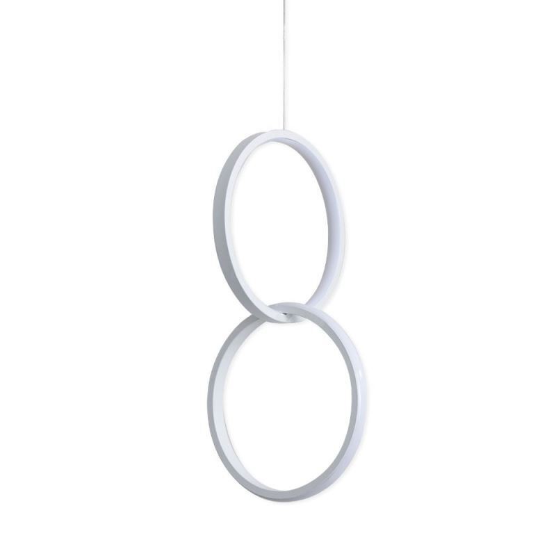 Minimalistische Doppelring-Pendelleuchte