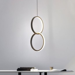 Minimalistische Doppelring-Pendelleuchte