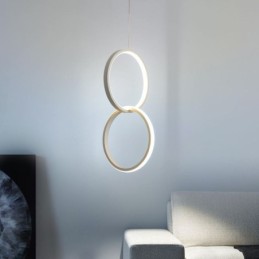 Minimalistische Doppelring-Pendelleuchte