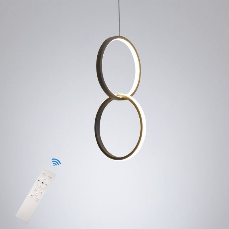 Minimalistische Doppelring-Pendelleuchte