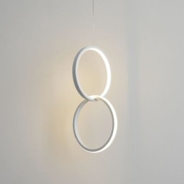 Minimalistische Doppelring-Pendelleuchte
