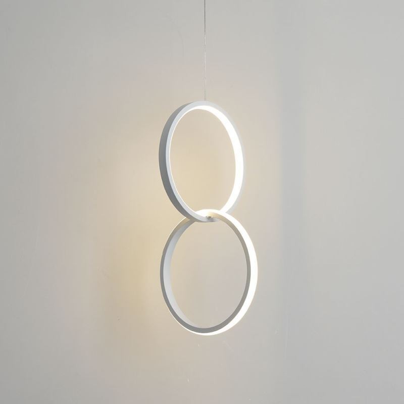 Minimalistische Doppelring-Pendelleuchte