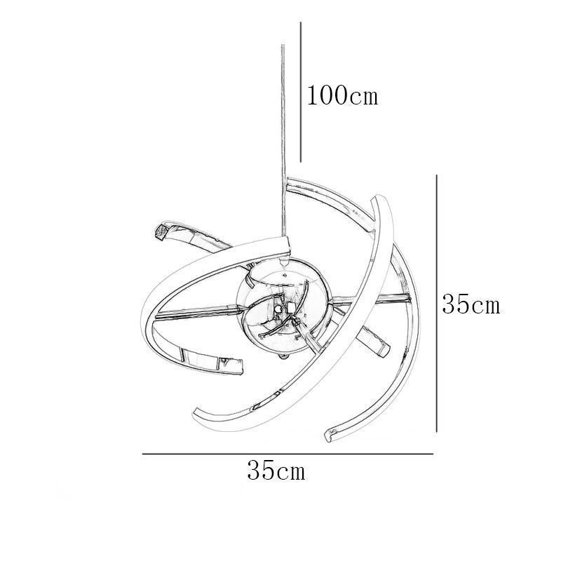 Schwenkbare Globus-Pendelleuchte, dekorative Deckenleuchte