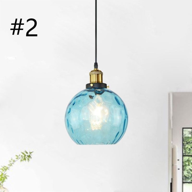 Moderne Pendelleuchte aus Glas, runde Pendelleuchte mit Wassermuster