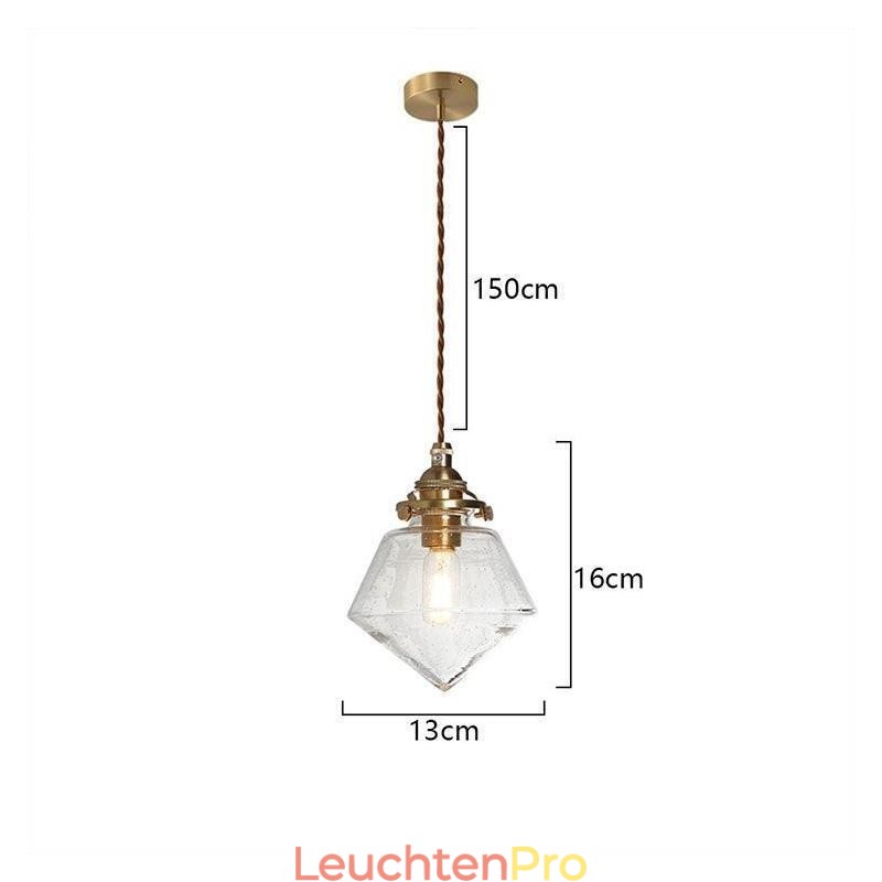 1 Licht Diamant Glas Pendelleuchte Bubble Glas Leuchte