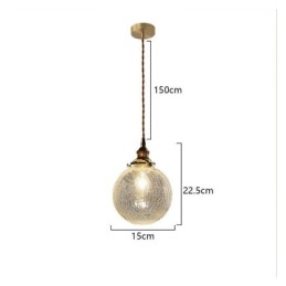 Glas Pendelleuchte Moderne Crackle Deckenleuchte