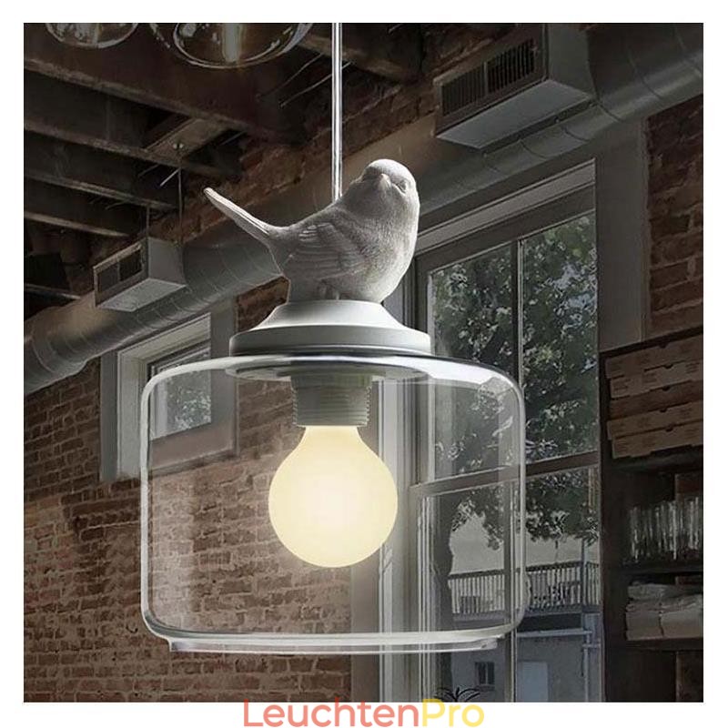 Retro Stil Glas Pendelleuchte Little Bird Dekorative Beleuchtung