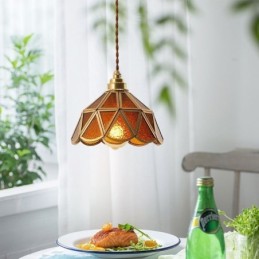 Retro-Glas-Pendelleuchte im japanischen Stil