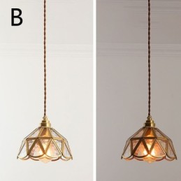 Retro-Glas-Pendelleuchte im japanischen Stil