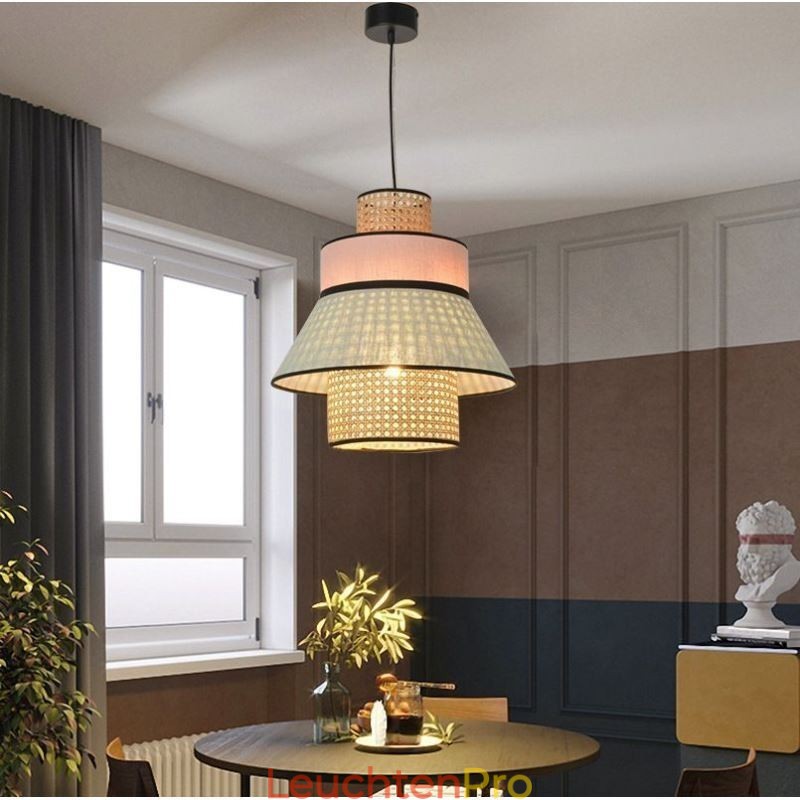 1 Licht Kleid Lampenschirm Pendelleuchte Bambus Weave Beleuchtung