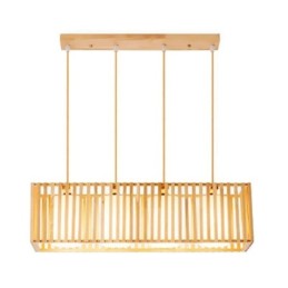 Minimalistische Holzkäfig-Pendelleuchte
