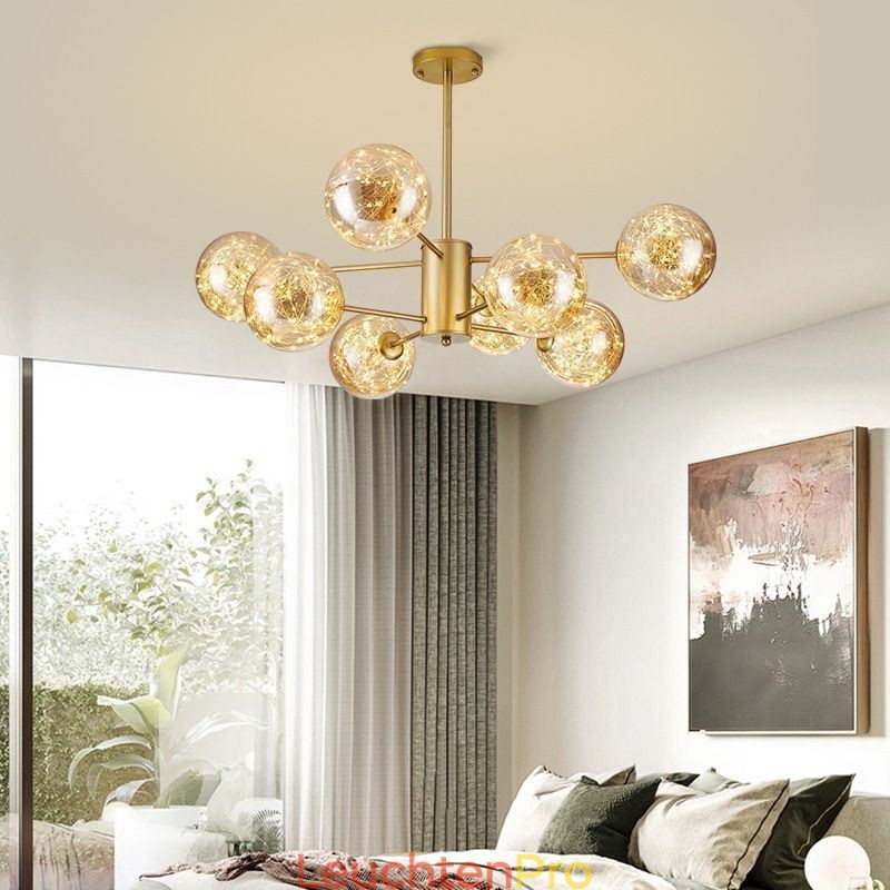 Magic Bean Pendelleuchte Nordischer Stil Glaskugel Gypsophila Pendelleuchte