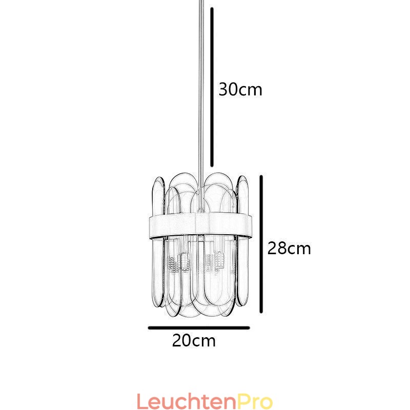 Moderne Pendelleuchte aus Glas
