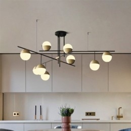 Kronleuchter-Deckenleuchte mit Glaskugeln