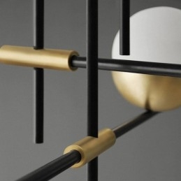 Kronleuchter-Deckenleuchte mit Glaskugeln