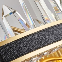 Moderne Kristall-Pendelleuchte, kreisförmige Kristall-Deckenleuchte