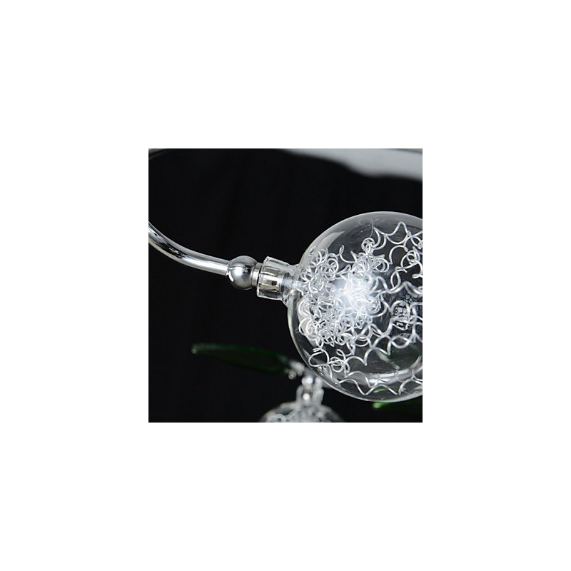 Kronleuchter 6 Lichter Land Aluminium Glas Chrom