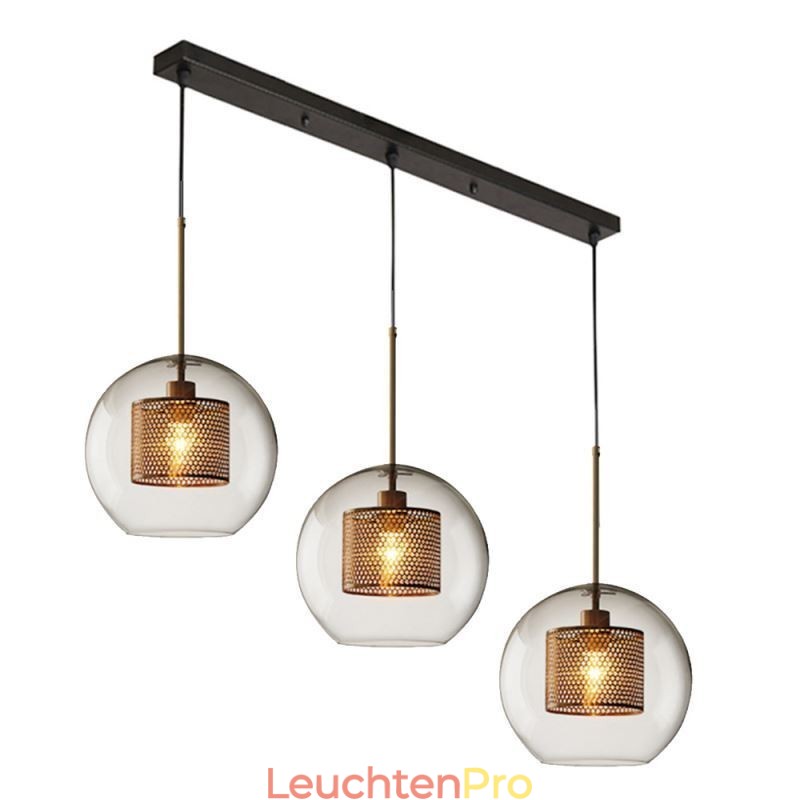 Minimalistische Glas Cluster Pendelleuchte 3 Licht Deckenleuchte Insel