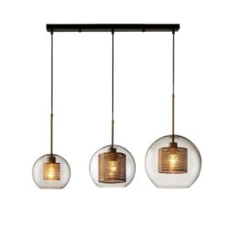 Minimalistische Glas Cluster Pendelleuchte 3 Licht Deckenleuchte Insel