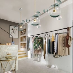 Pendelleuchte Glas Bubble Deckenleuchte Farbverlauf Grün Lampe