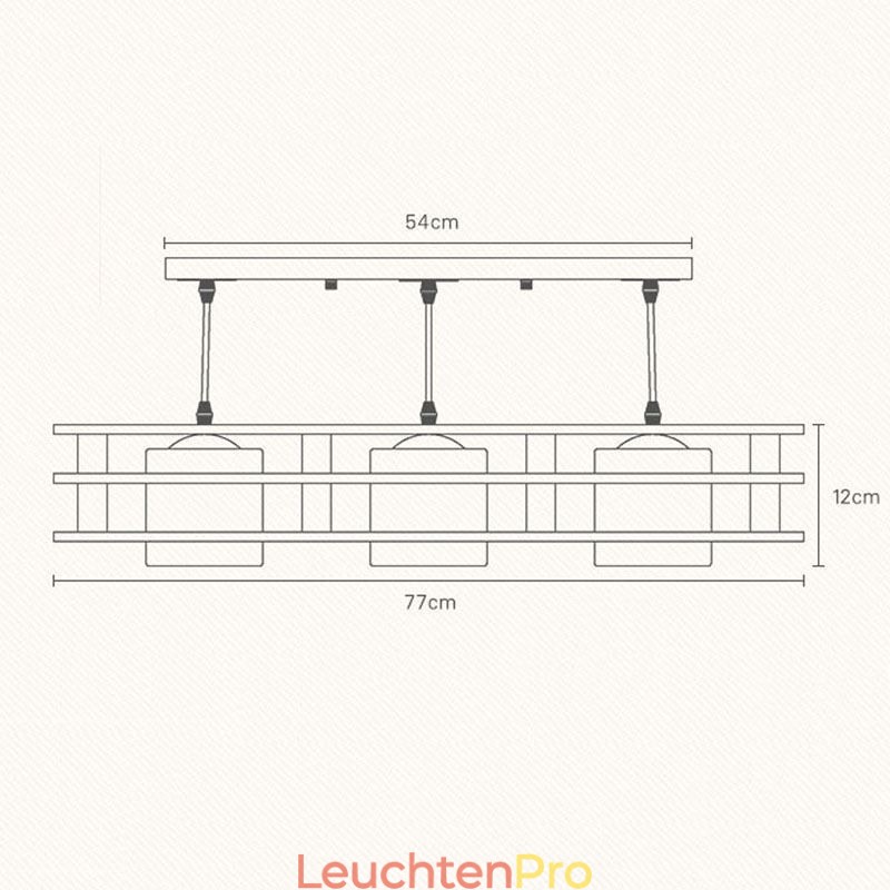 Kreative 3 Lichter Eiche Pendelleuchte Dekorative Holz Deckenleuchte Cafe