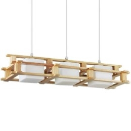 Kreative 3 Lichter Eiche Pendelleuchte Dekorative Holz Deckenleuchte Cafe