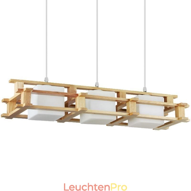 Kreative 3 Lichter Eiche Pendelleuchte Dekorative Holz Deckenleuchte Cafe