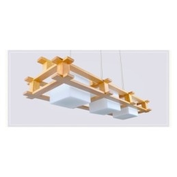 Kreative 3 Lichter Eiche Pendelleuchte Dekorative Holz Deckenleuchte Cafe